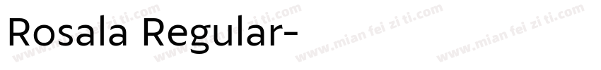 Rosala Regular字体转换